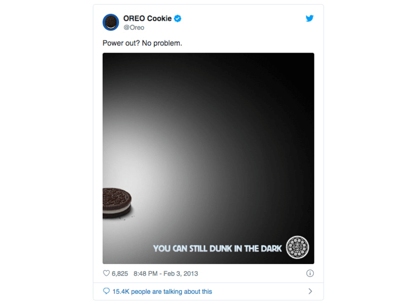 Oreo Moment Marketing Example | WebEngage
